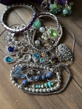 Mystery Jewelry Box 💎 Green & Blue Tones | Rings, Earrings, Necklaces